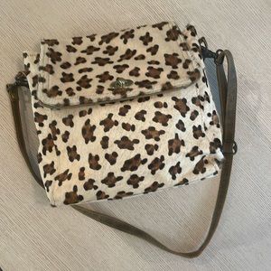 Leather & Calf Hair Convertible Backpack/Crossbody